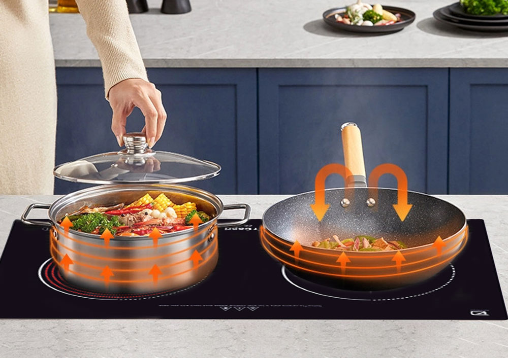 Đặt nồi đúng vị trí để nhận được toàn bộ lượng nhiệt